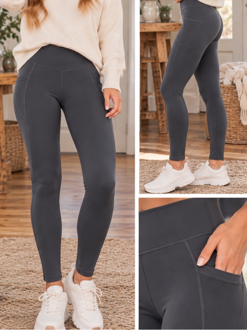 NWT Halara UltraSculpt Leggings Size S Grey High Waisted Tummy Control Compress
